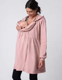 Discount Seraphine Altrosa 3 In 1 Umstands- Und Babytragekleid Mit Kapuze