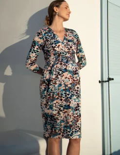 Cheap Seraphine Animal-Print Umstands- & Stillkleid Jersey