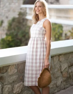 Cheap Seraphine Armelloses, Kariertes Umstands- Und Stillkleid