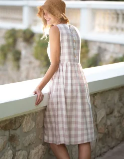 Cheap Seraphine Armelloses, Kariertes Umstands- Und Stillkleid