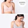 New Seraphine Bambus Schwangerschafts- & Still-Bhs - Doppelpack Grau & Rose