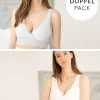 Fashion Seraphine Bambus Still- Und Umstands-Schlaf-Bhs Grau Und Weis Doppelpack