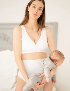 Fashion Seraphine Bambus Still- Und Umstands-Schlaf-Bhs Grau Und Weis Doppelpack