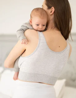Fashion Seraphine Bambus Still- Und Umstands-Schlaf-Bhs Grau Und Weis Doppelpack