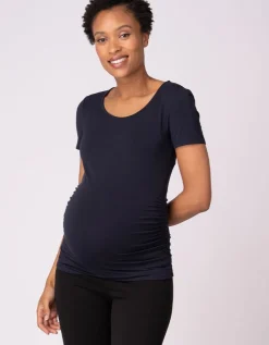 Fashion Seraphine Basic Umstands-T-Shirts Doppelpack Dunkelblau & Grau