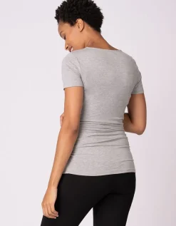 Fashion Seraphine Basic Umstands-T-Shirts Doppelpack Dunkelblau & Grau