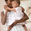 Best Seraphine Baumwoll-Babykleid Im Vichy-Muster Malve & Weis
