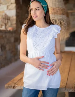 Fashion Seraphine Besticktes Still- Und Umstandstop Aus Baumwolle