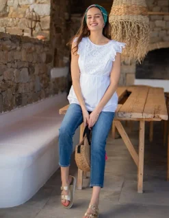 Fashion Seraphine Besticktes Still- Und Umstandstop Aus Baumwolle
