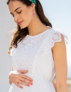 Fashion Seraphine Besticktes Still- Und Umstandstop Aus Baumwolle