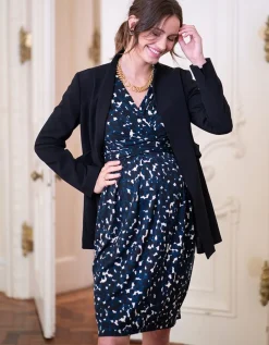 Shop Seraphine Blaugemustertes Umstands- & Stillkleid