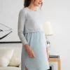 Outlet Seraphine Chambray Baumwolle Umstands- & Stillkleid Mit Sweatshirt