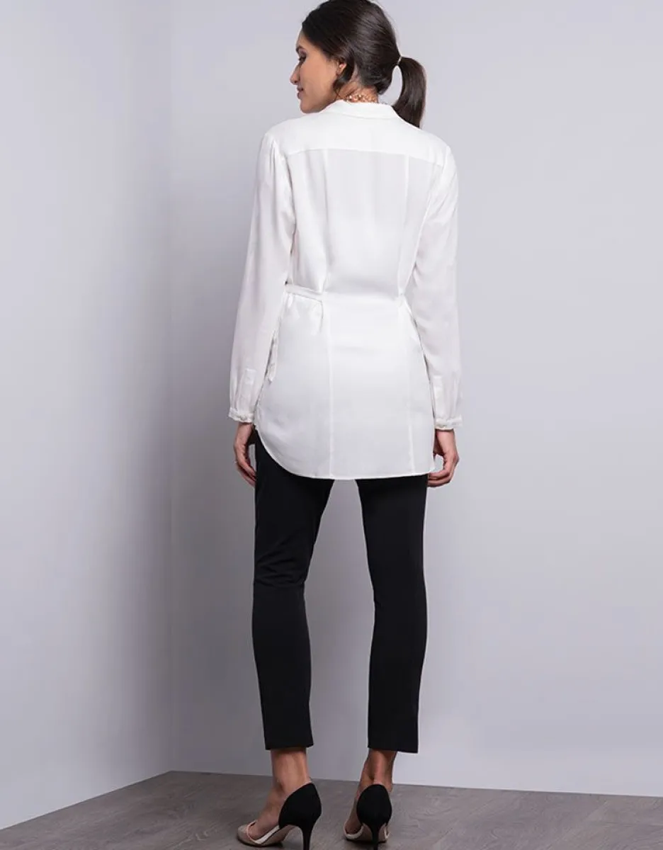 Outlet Seraphine Cremefarbene Umstandsbluse