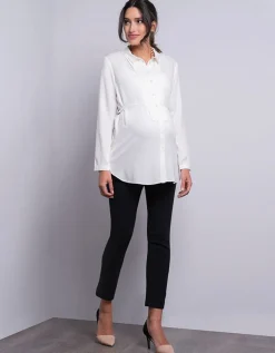 Outlet Seraphine Cremefarbene Umstandsbluse