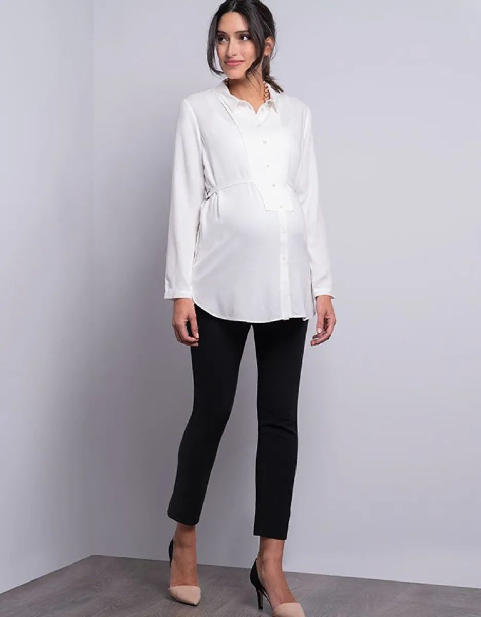Outlet Seraphine Cremefarbene Umstandsbluse