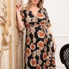 Online Seraphine Curve Boho Umstandswickelkleid Midi
