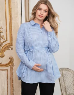 Outlet Seraphine Curve Gestreifte Still- & Umstandsbluse