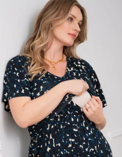 Discount Seraphine Curve Jersey Umstands- & Stillkleid Print