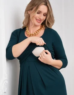 Best Sale Seraphine Curve Still- & Umstandskleid Smaragdgrun