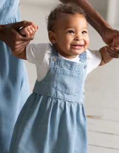 New Seraphine Denim Baby Latzkleid Blau