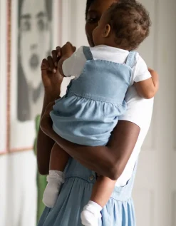 New Seraphine Denim Baby Latzkleid Blau