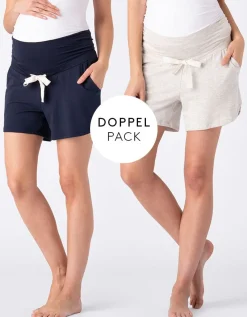Hot Seraphine Doppelpack Jersey-Umstandsshorts Mit Hohem Bund