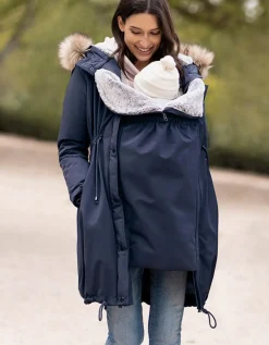 Hot Seraphine Dunkelblaue 3 In 1 Umstands- & Tragejacke - Winterparka