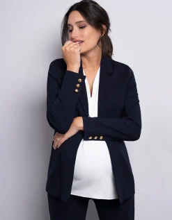 Sale Seraphine Dunkelblauer Ponte Umstandsblazer