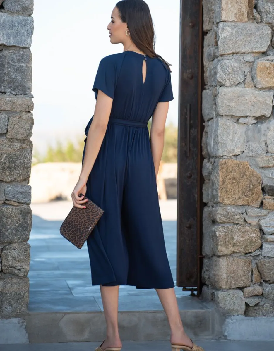 Clearance Seraphine Dunkelblauer Still- & Umstandsjumpsuit