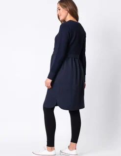 Hot Seraphine Dunkelblaues Pullover Still- & Umstandskleid