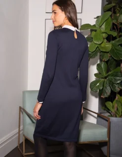 Cheap Seraphine Dunkelblaues Still- & Umstandspulloverkleid