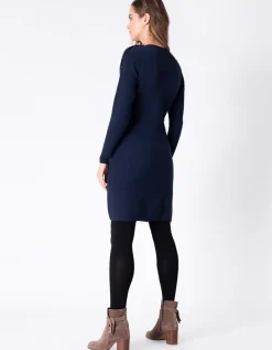 New Seraphine Dunkelblaues Still- Und Umstandsstrickkleid Mit Taschen