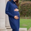 Outlet Seraphine Dunkelblaues Umstands- & Stillkleid Strick
