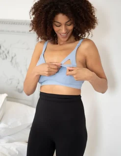 Store Seraphine 2Er-Pack Umstands- Und Still-Bhs Aus Baumwolle In Grau Gestreift Und Blau