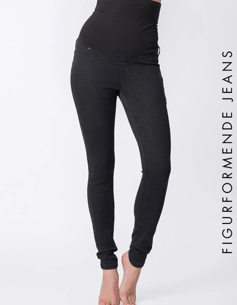Clearance Seraphine Figurformende Postnatale Jeans - Schwarz