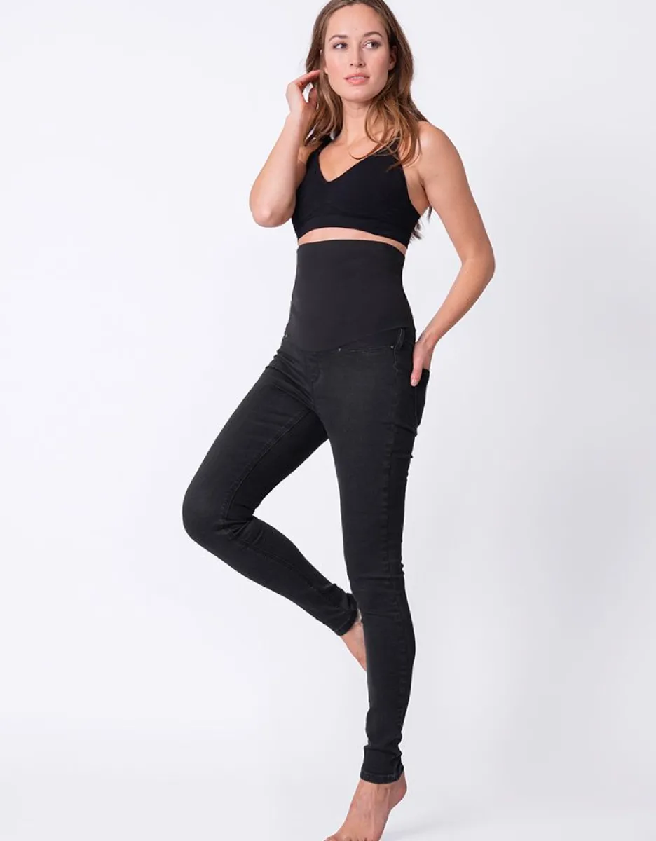Clearance Seraphine Figurformende Postnatale Jeans - Schwarz
