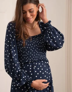 Best Seraphine Gekrauseltes Umstands- & Stillkleid Mit Tupfen