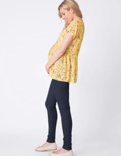 Sale Seraphine Gelbe Umstandsbluse Mit Bluten
