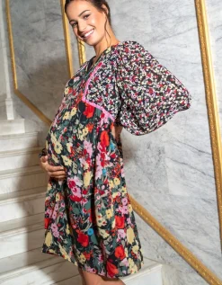 Store Seraphine Gemischter Blumendruck Boho Umstandskleid Zum Stillen