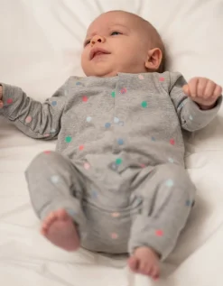 Fashion Seraphine Gepunktetes Mama & Mini Umstands- Und Still-Schlafkleid Set Grau