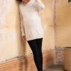 Hot Seraphine Gesprenkelter Umstands & Stillpullover Aus Baumwollmischung