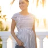 New Seraphine Gestreifte Umstands- Und Stillbluse