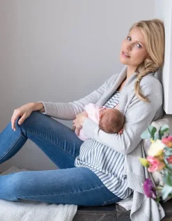 New Seraphine Gestreifte Umstands- Und Stillbluse