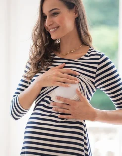 Online Seraphine Gestreiftes Umstands- Und Stillkleid