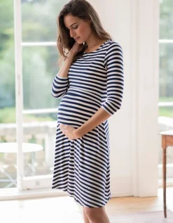 Online Seraphine Gestreiftes Umstands- Und Stillkleid