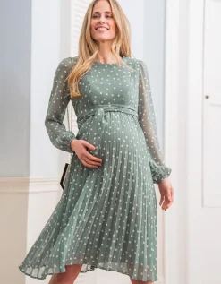 Hot Seraphine Getupftes Chiffonumstands- & Stillkleid