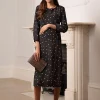 Fashion Seraphine Getupftes Still- & Umstandsmidikleid