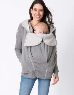 Best Seraphine Grau 3 In 1 Kapuzenpullover & Tragejacke