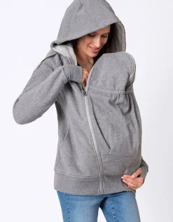 Best Seraphine Grau 3 In 1 Kapuzenpullover & Tragejacke
