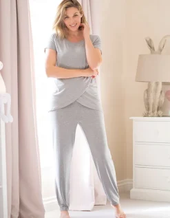 Discount Seraphine Grauer Crossover Umstands- & Stillpyjama